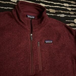 Patagonia Better Sweater 1/4 Zip Fleece Pullover Red Men's Size Large XL
